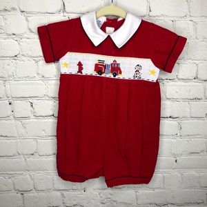 Boys Anavini Firetruck Smock